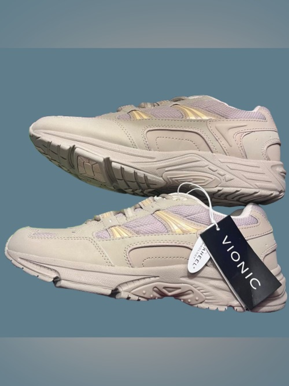 NIB Vionic 23 Walk Women's Taupe Walking Athletic Sneakers Size 9